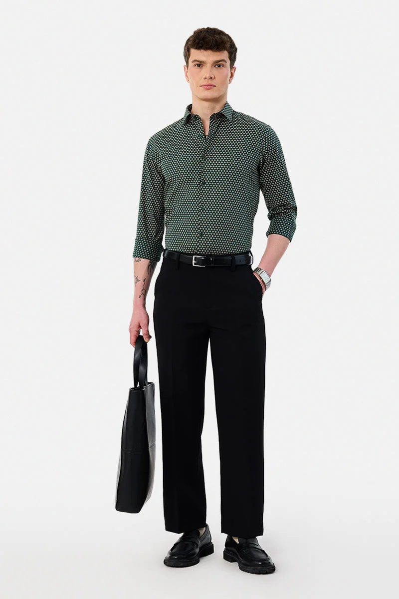 سنيتش 100% Cotton Printed Slim Fit Shirt